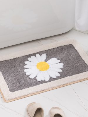 Cartoon daisy carpet floor mat bathroom non-slip mat