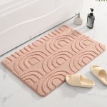 Thickened Memory Cotton Cross Border Entrance Doormat (Pink)