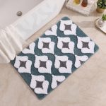 Flocked Entry Doormat Living Room Rug (blue-green)